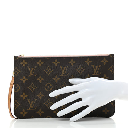 Louis Vuitton Monogram Neverfull MM GM Pochette Rose Ballerine 2 of 8
