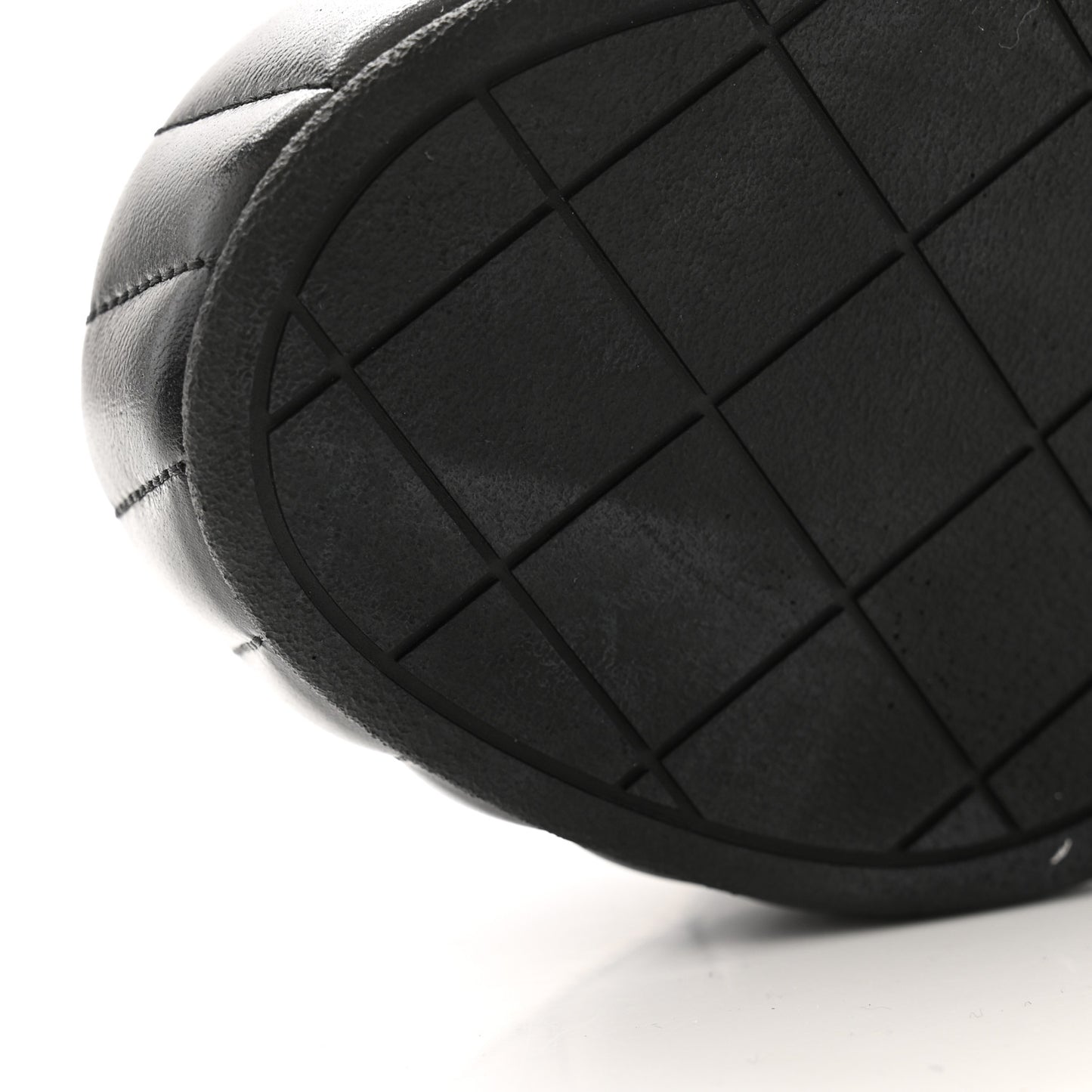 Shiny Lambskin Quilted Platform Sandals 39 Black