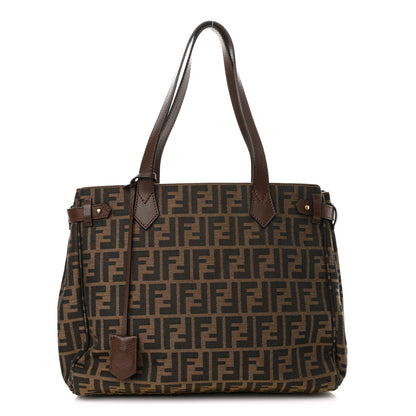 Fendi Zucca Vitello Artic Tote Tobacco 1 of 10