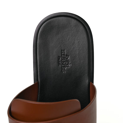 Hermes Calfskin Mens Arles Mules 42.5 Brun 7 of 9