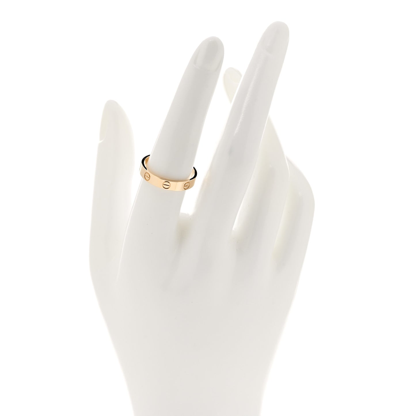 18K Yellow Gold 3.5mm LOVE Wedding Band Ring 55 7.25