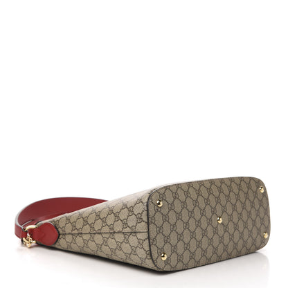 Gucci GG Supreme Monogram Linea A Hobo Red 4 of 11