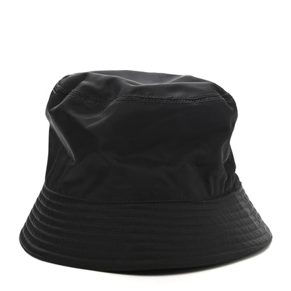 Prada Re-Nylon Metal Triangle Logo Womens Bucket Hat S Black 5 of 8