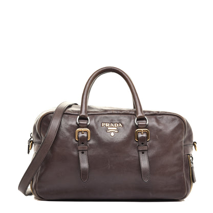 Prada Glace Calfskin Zippers Satchel Ardesia 1 of 8