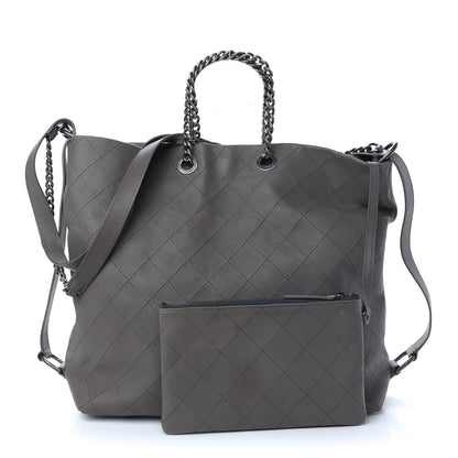 Chanel Calfskin Stitched Large Hobo Grey 1 of 13
