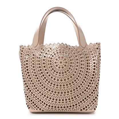 Alaia Calfskin Laser Cut Tote Sable 1 of 11