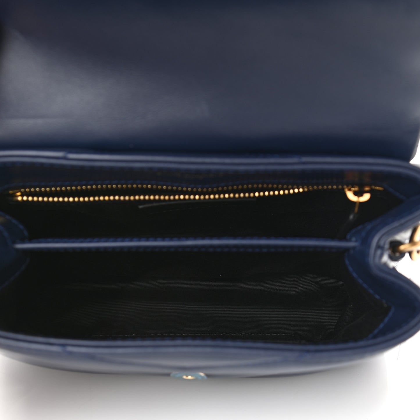 Calfskin Y Quilted Monogram Toy Loulou Crossbody Bag Blue Charron