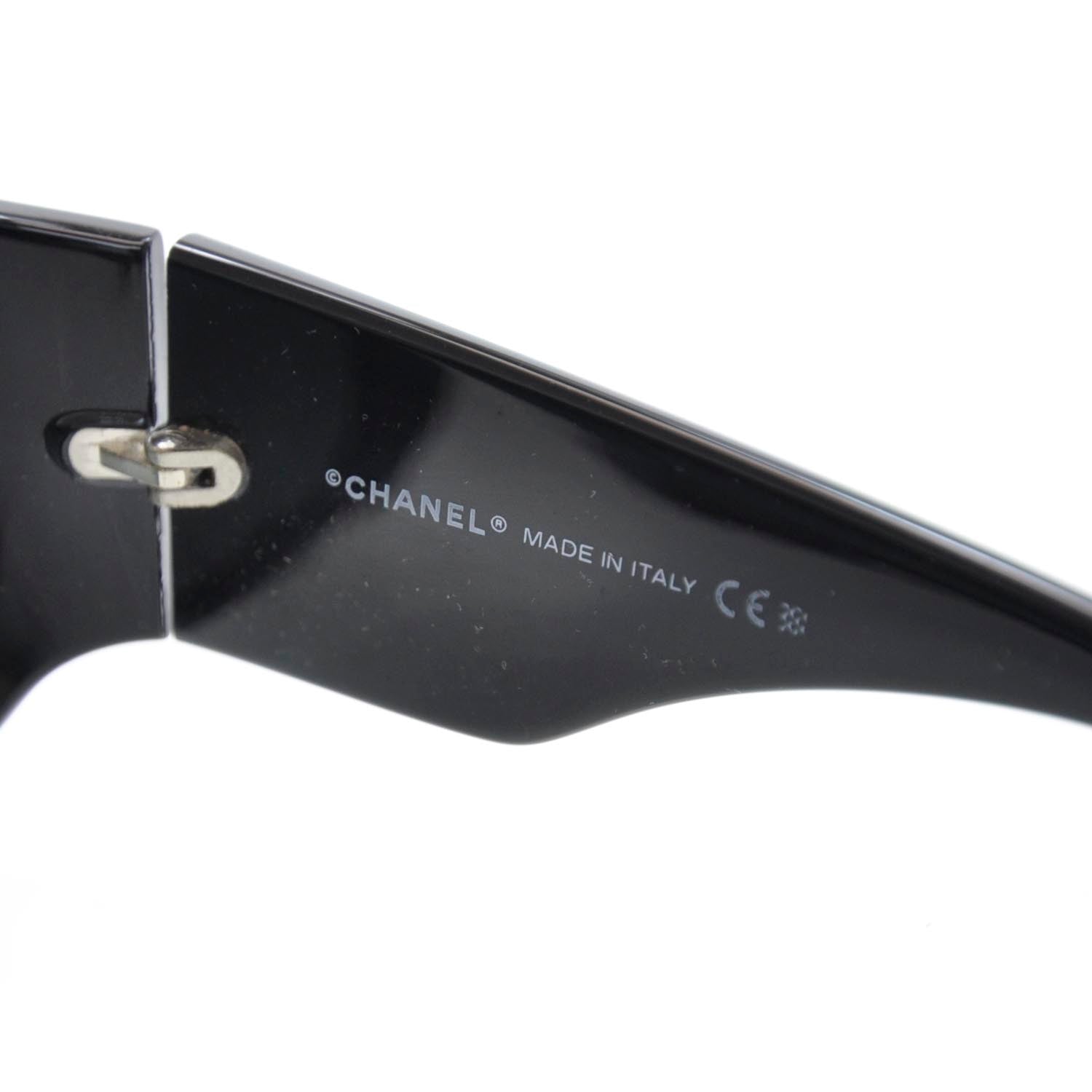 Chanel Crystal CC Logo Sunglasses 5080 B Black 7 of 8