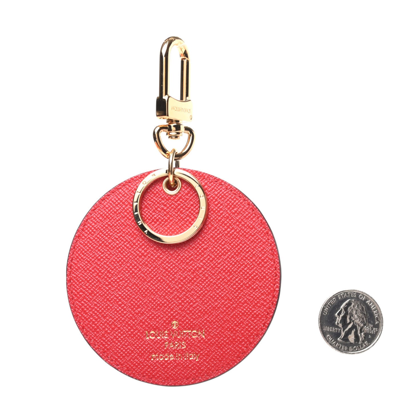 Denim Damier Monogram Patchwork Bag Charm Key Holder
