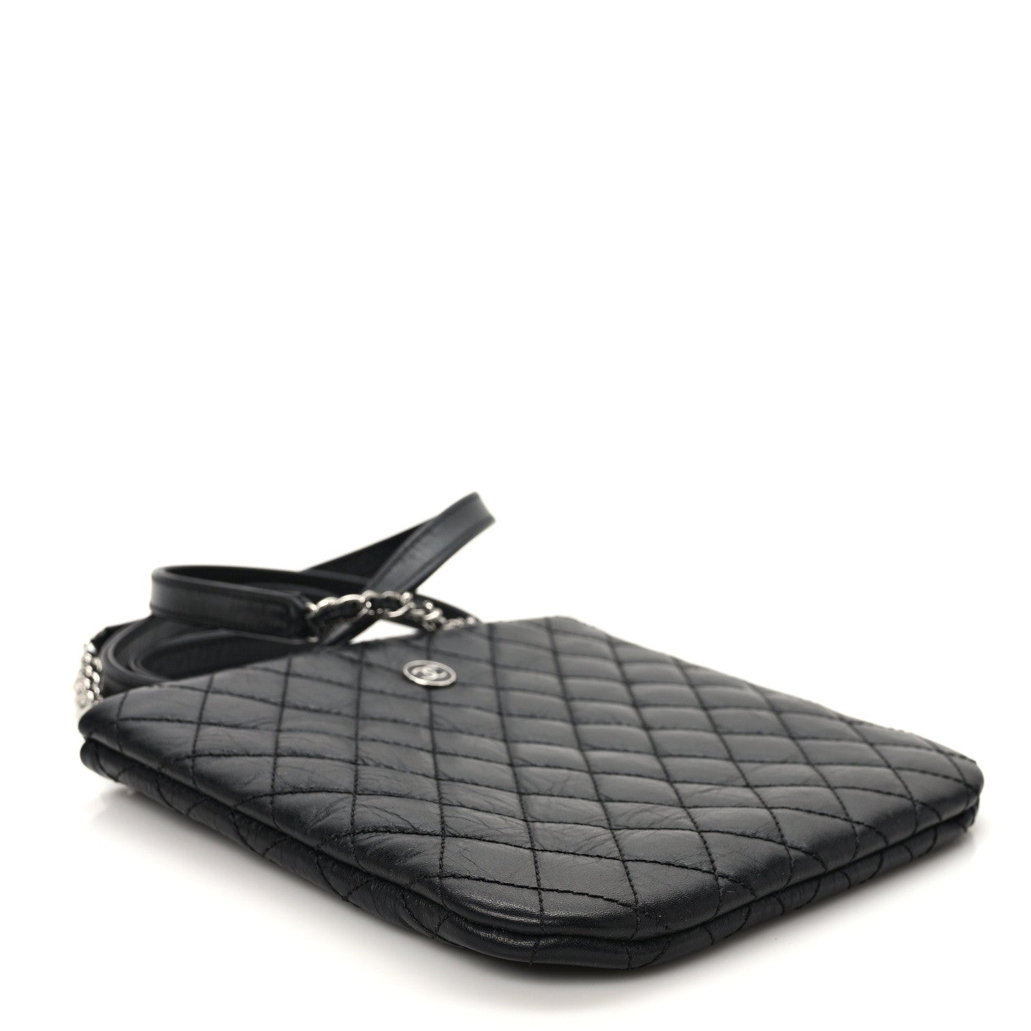 Chanel Aged Calfskin Quilted Crossbody Bag Black 4 of 8