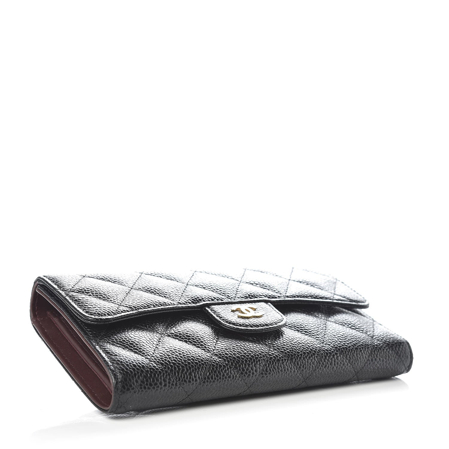 Chanel Caviar Quilted Large Flap Wallet Black 4 of 8