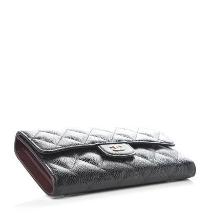 Chanel Caviar Quilted Large Flap Wallet Black 4 of 8