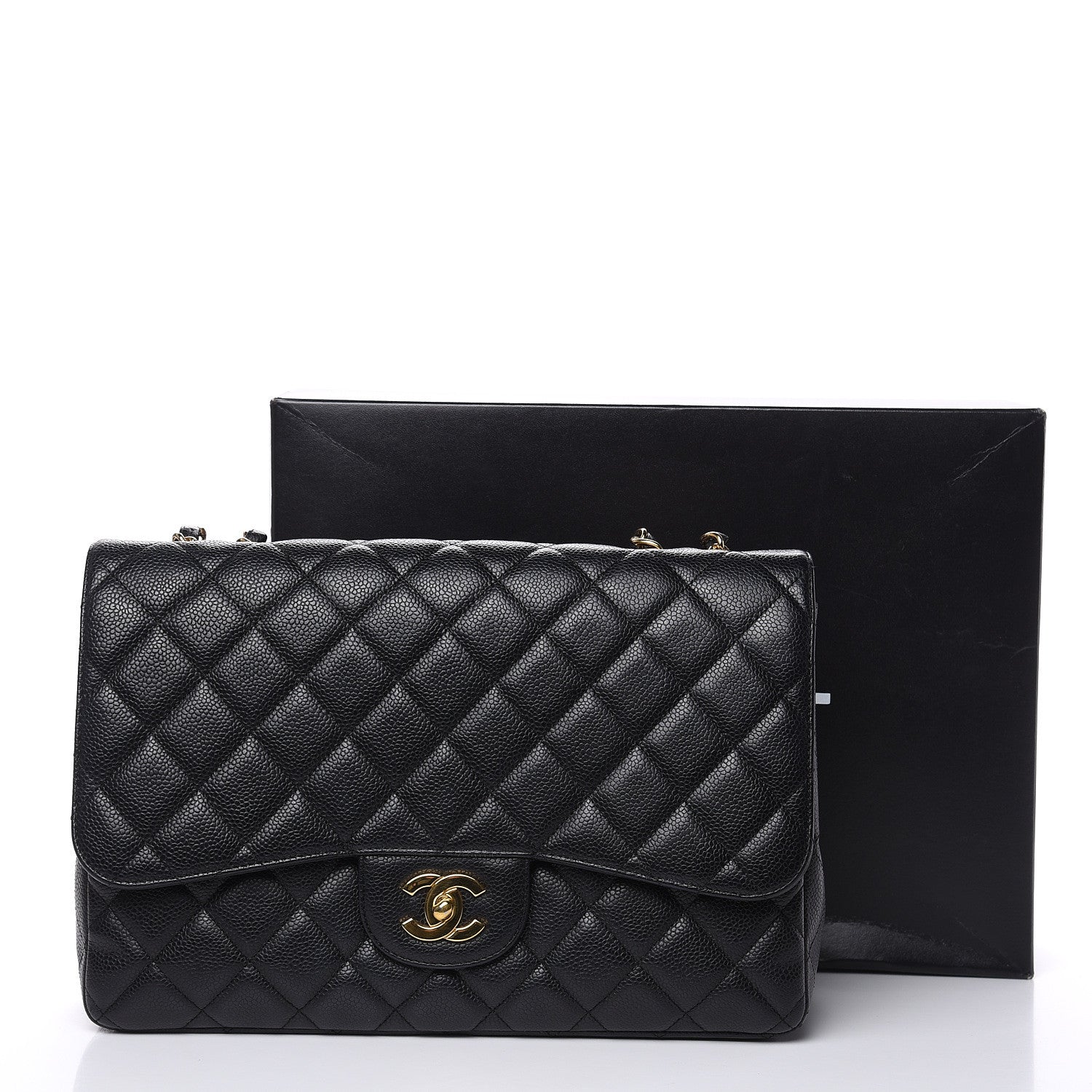 Chanel Caviar Quilted Jumbo Single Flap Black 11 of 11