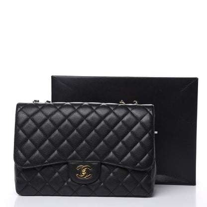 Chanel Caviar Quilted Jumbo Single Flap Black 11 of 11