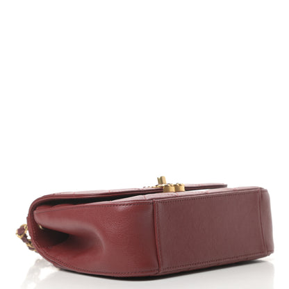 Chanel Lambskin Quilted Small Chain Infinity Top Handle Flap Burgundy 4 of 11