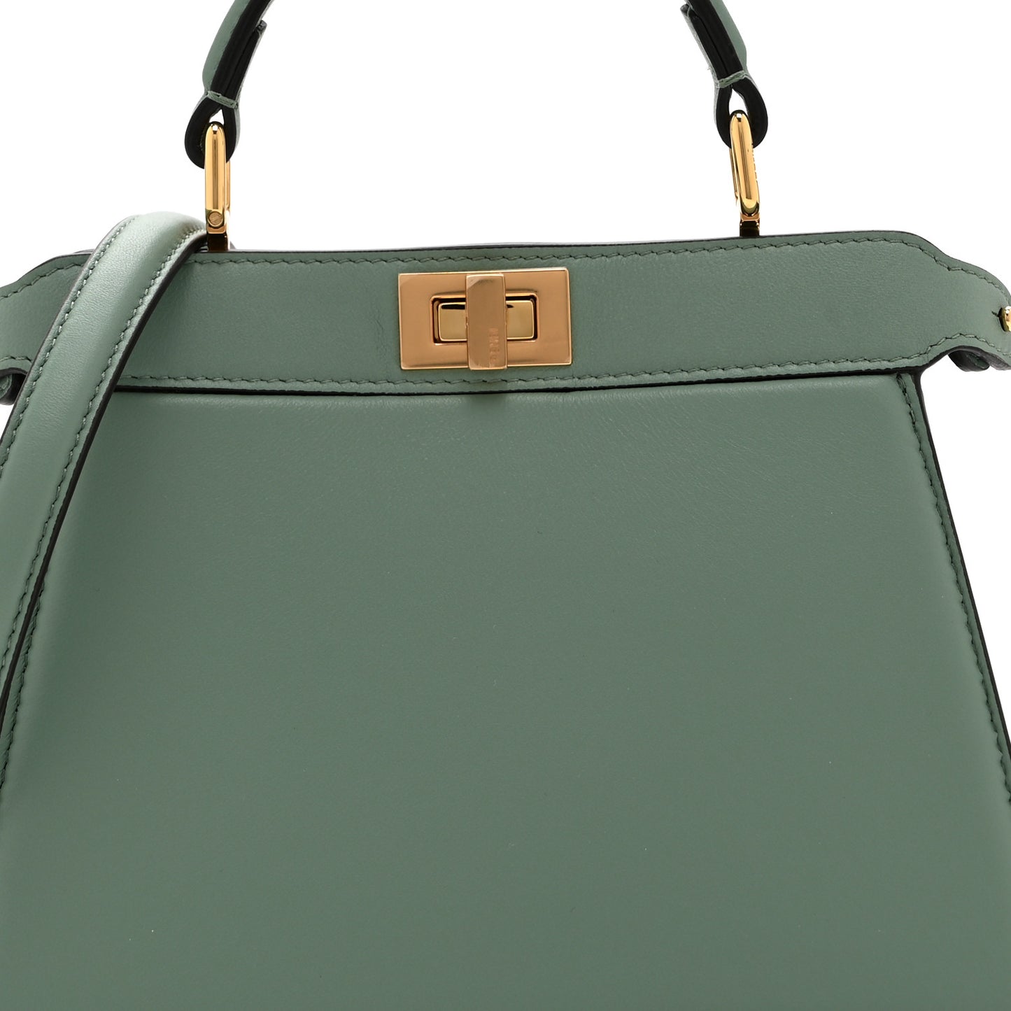 Shiny Nappa Petite Peekaboo I SEE U Satchel Menta