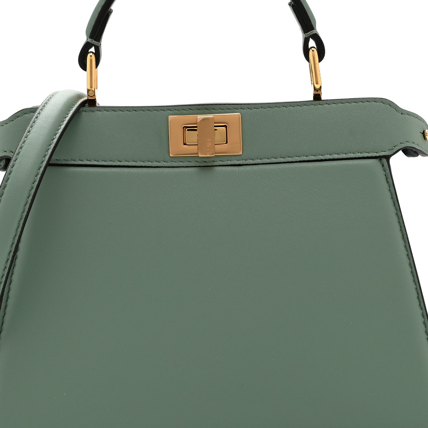 Fendi Shiny Nappa Petite Peekaboo I SEE U Satchel Menta 9 of 11