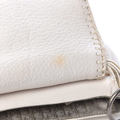 Christian Dior Calfskin Whipstitch Gaucho Double Saddle Bag White 11 of 20
