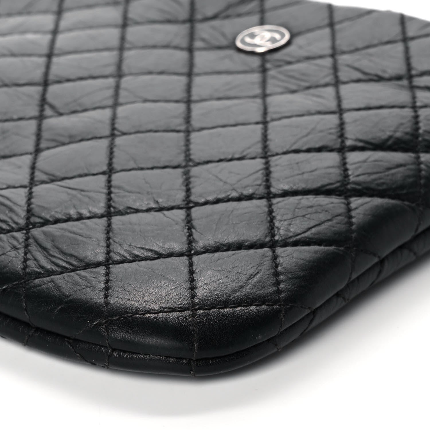 Chanel Aged Calfskin Quilted Crossbody Bag Black 9 of 11