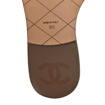 Chanel Calfskin Pearl Cord CC Mules 37 Black Ivory 7 of 7