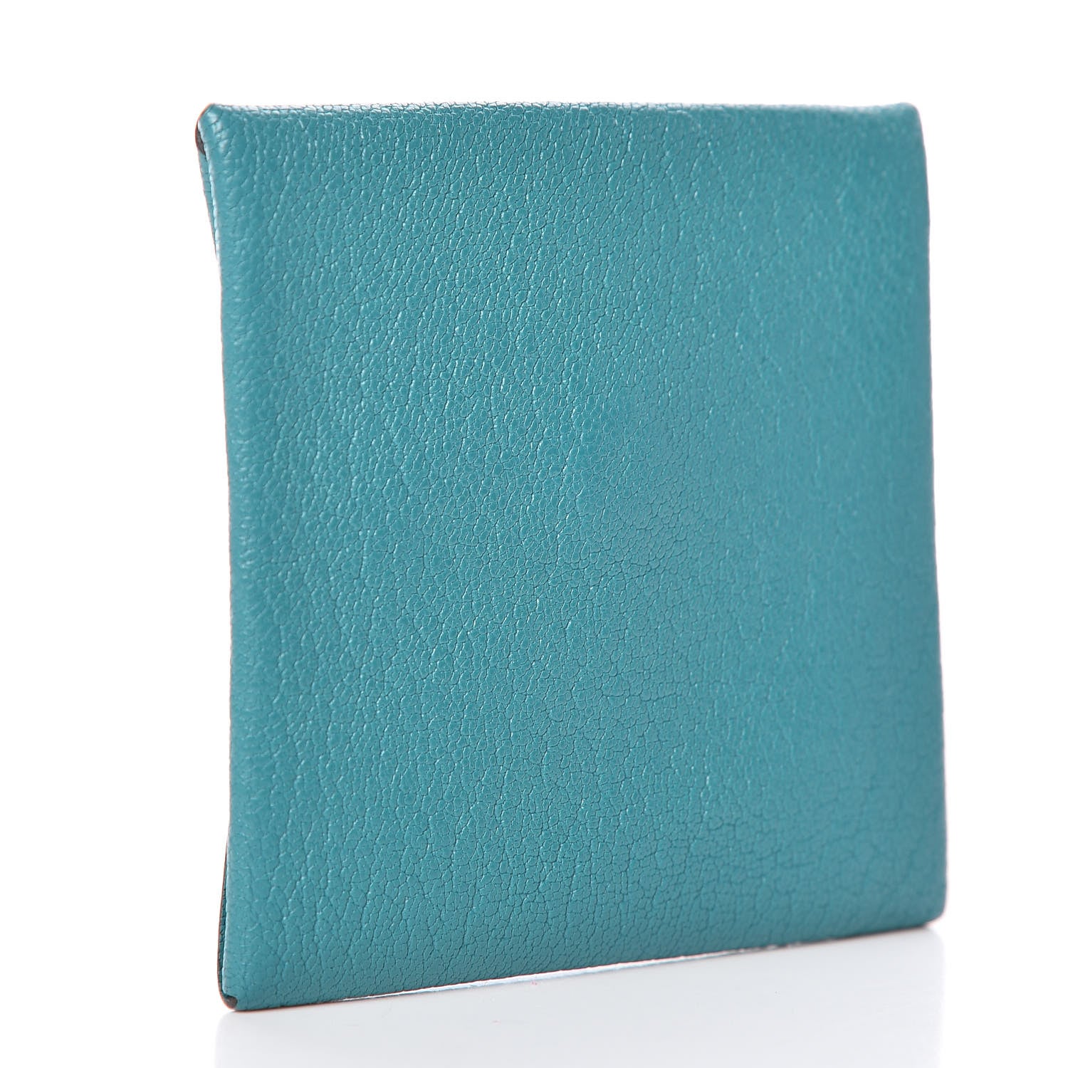 Hermes Chevre Mysore Bastia Coin Purse Bleu Paon 3 of 10