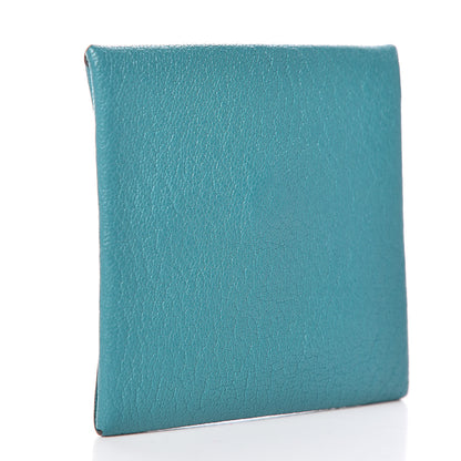 Hermes Chevre Mysore Bastia Coin Purse Bleu Paon 3 of 10