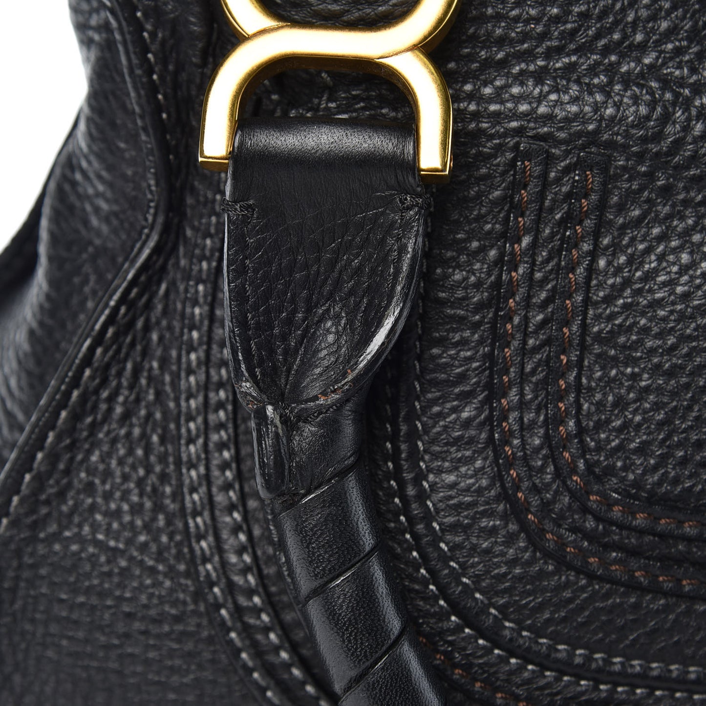 Calfskin Medium Marcie Satchel Black