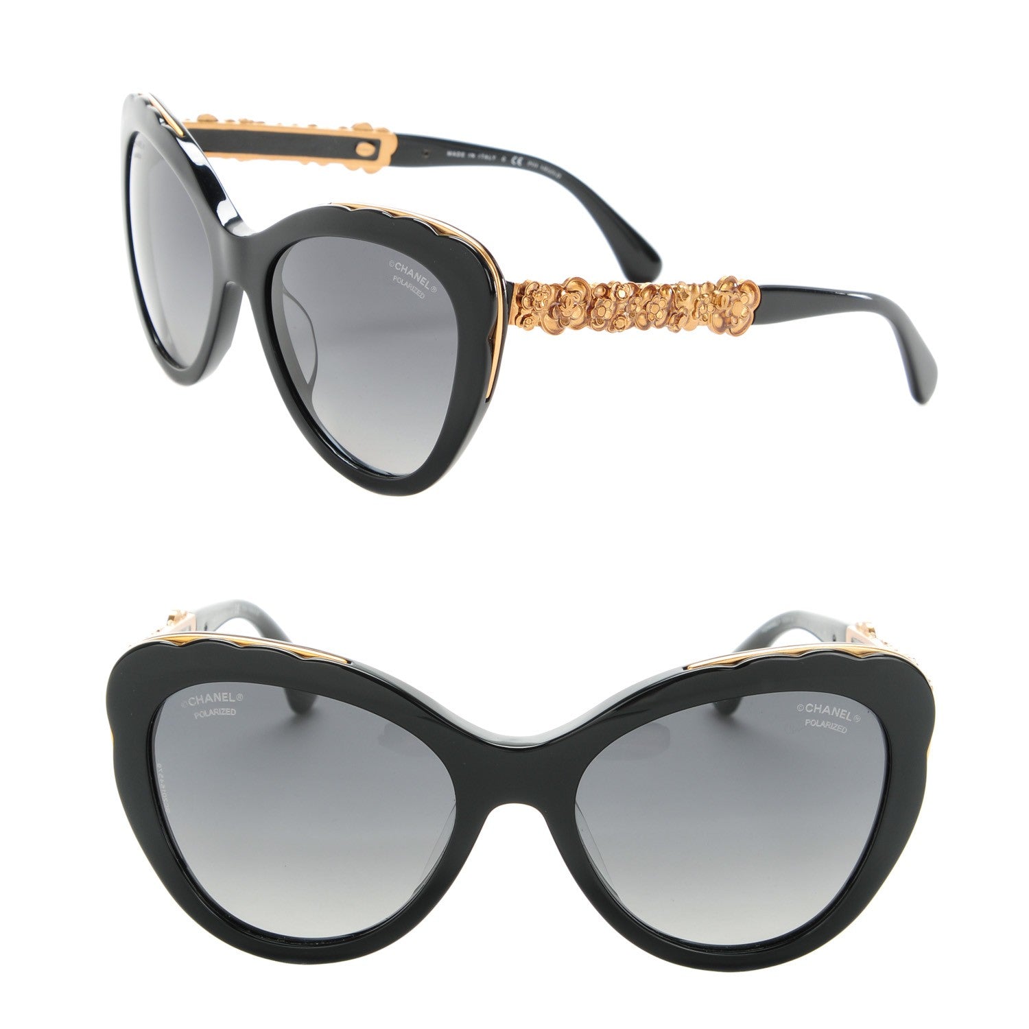 Chanel Bijou Cat Eye Sunglasses 5354-A Black 1 of 7