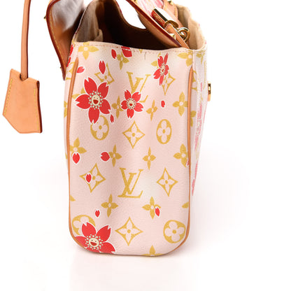 Louis Vuitton Monogram Cherry Blossom Sac Retro Bag Red 6 of 12