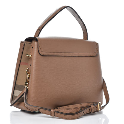 Burberry Derby Calfskin House Check Small Camberley Dark Sand 3 of 9
