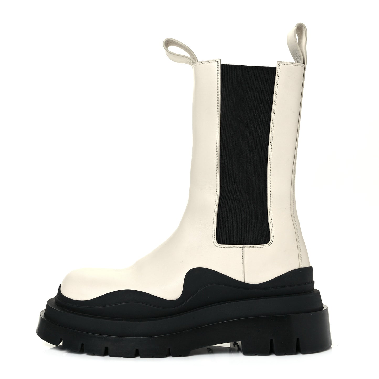 Calfskin The Tire Chelsea Boots 38.5 Sea Salt Black