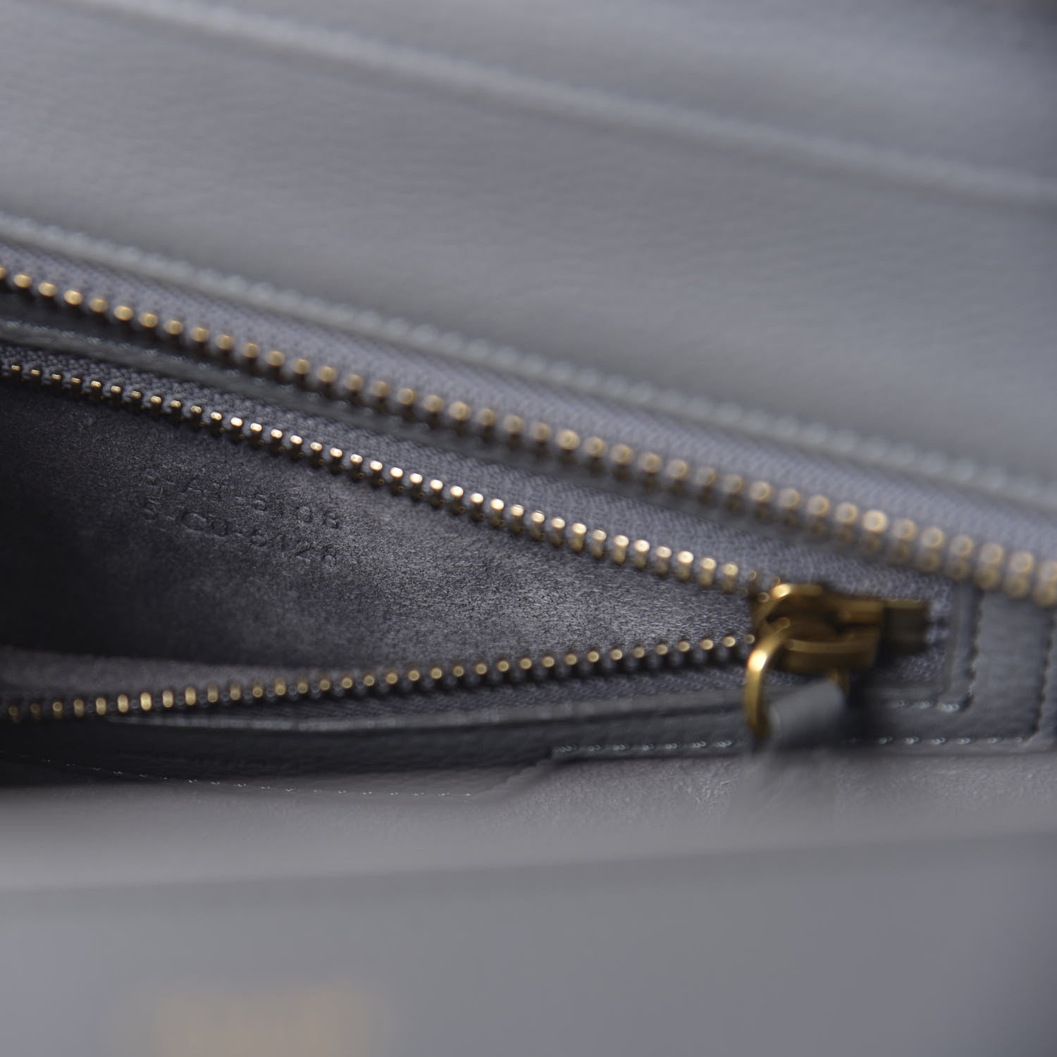 Celine Drummed Calfskin Micro Luggage Kohl 9 of 10