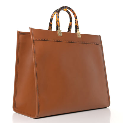 Fendi Vitello King Plexiglass Large Fendi Sunshine Shopper Tote Cuoio 3 of 8