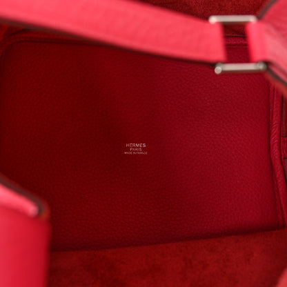 Hermes Taurillon Clemence Picotin Lock 22 MM Rose Extreme 5 of 10