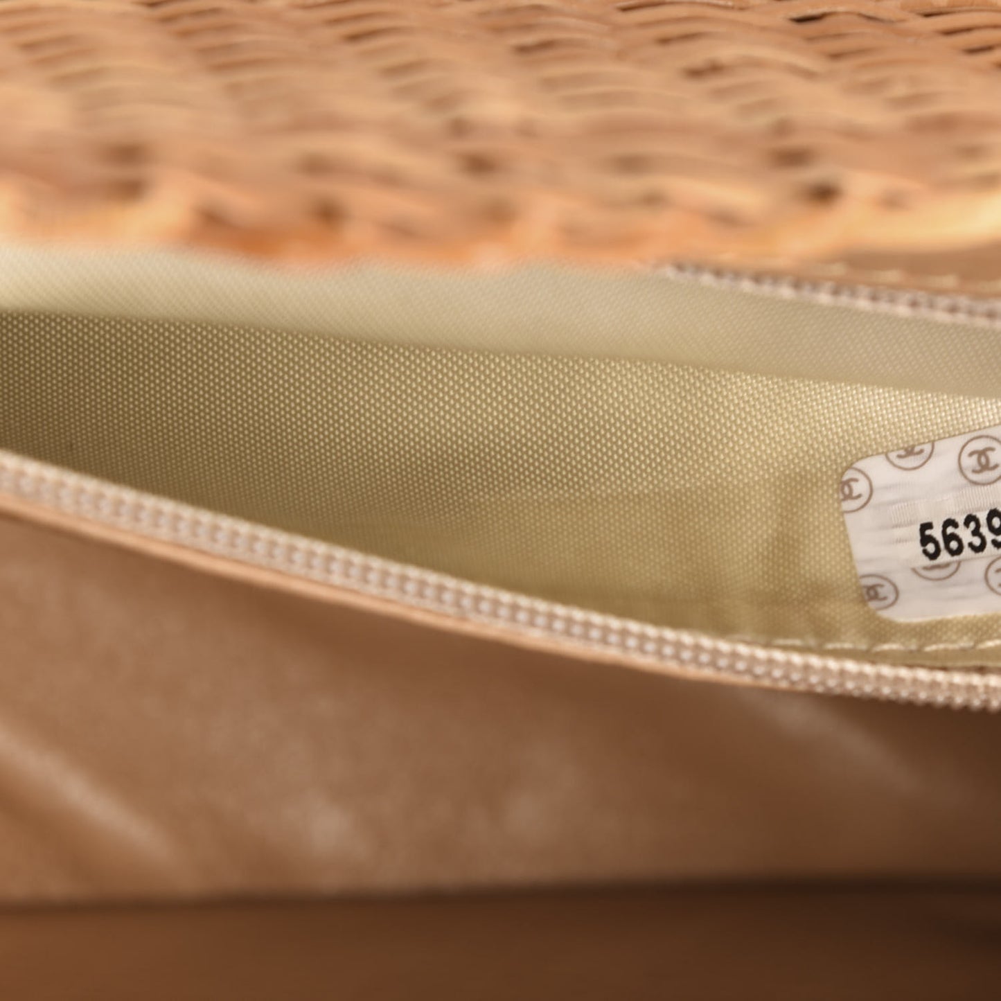 Rattan Basket Shoulder Bag Beige