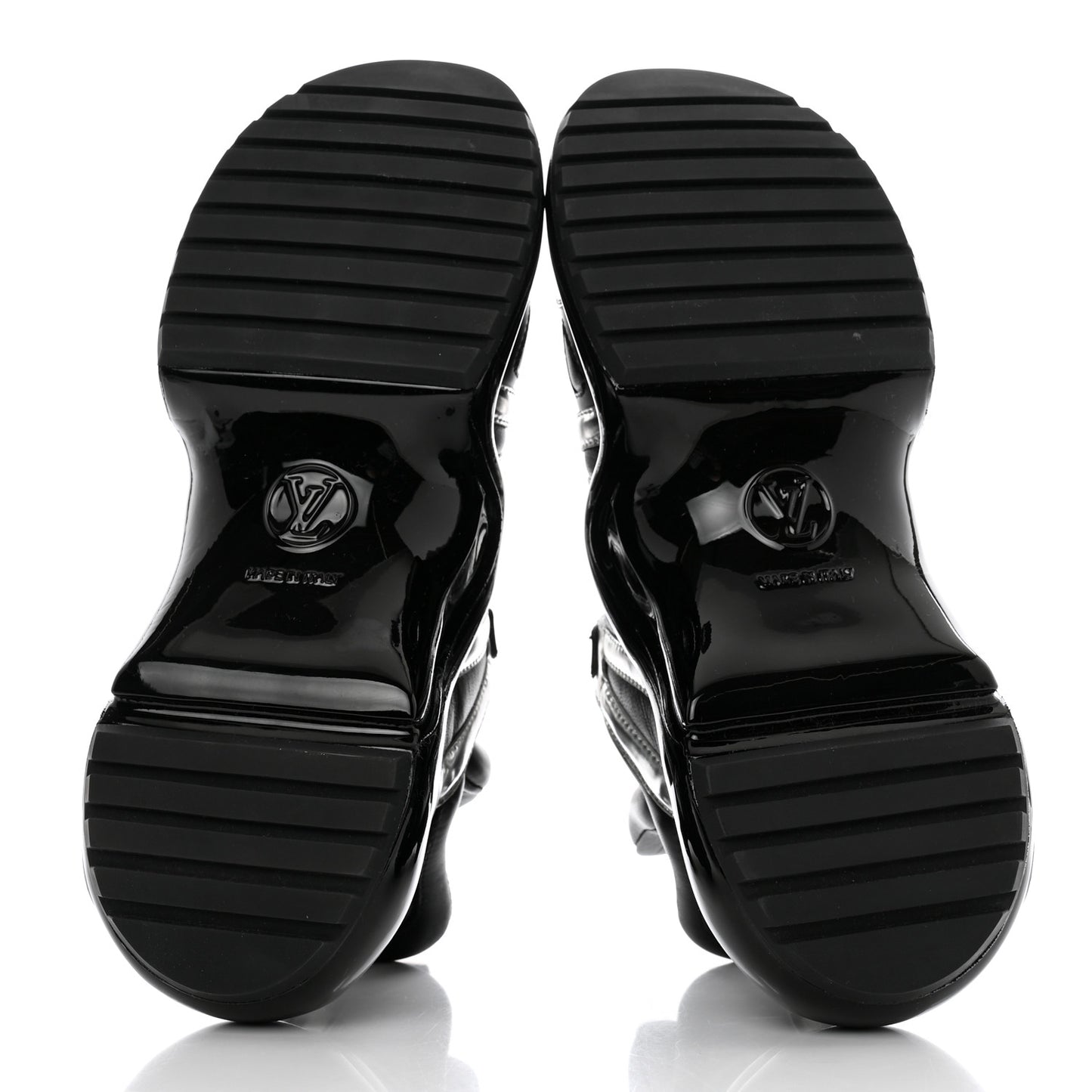 Calfskin Metallic Monogram LV Archlight Sneakers 37 Black Silver
