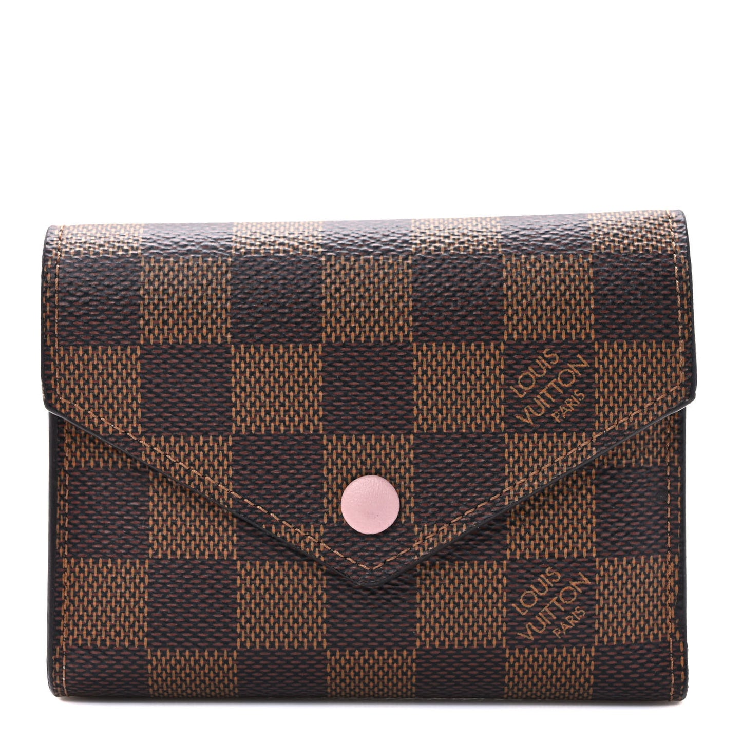 Damier Ebene Victorine Wallet Rose Ballerine