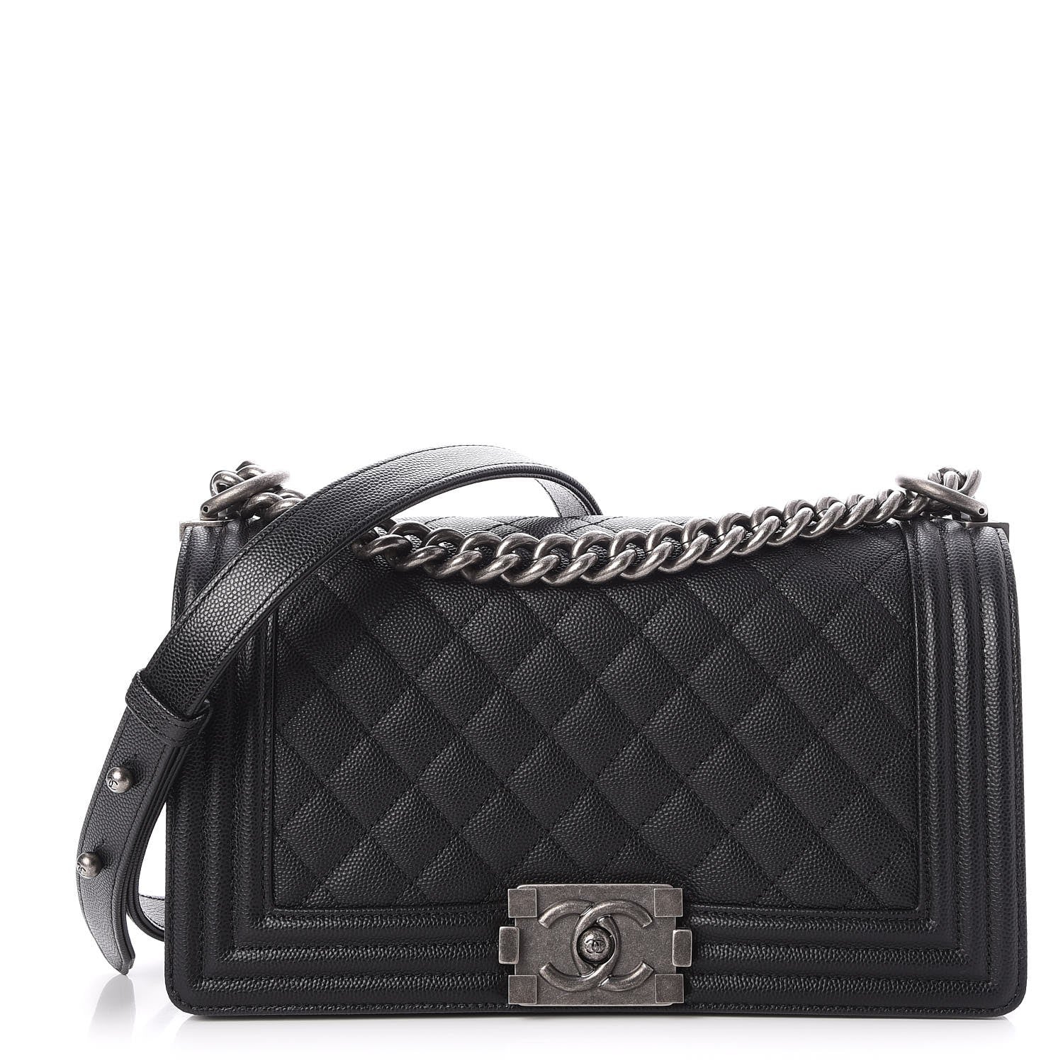 Chanel Caviar Quilted Medium Boy Flap Black 1 of 8