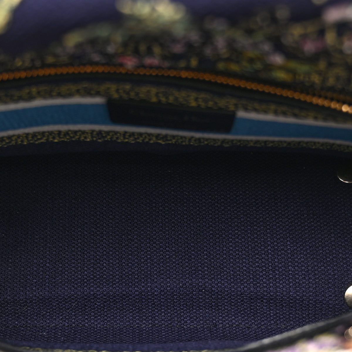 Christian Dior Canvas D-Constellation Embroidered Medium Lady D-Lite Bleu Multicolor 5 of 10
