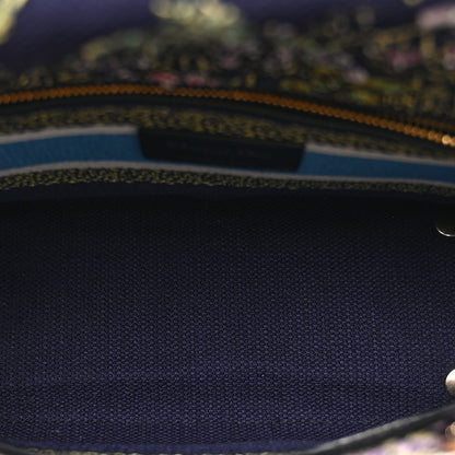 Christian Dior Canvas D-Constellation Embroidered Medium Lady D-Lite Bleu Multicolor 5 of 10