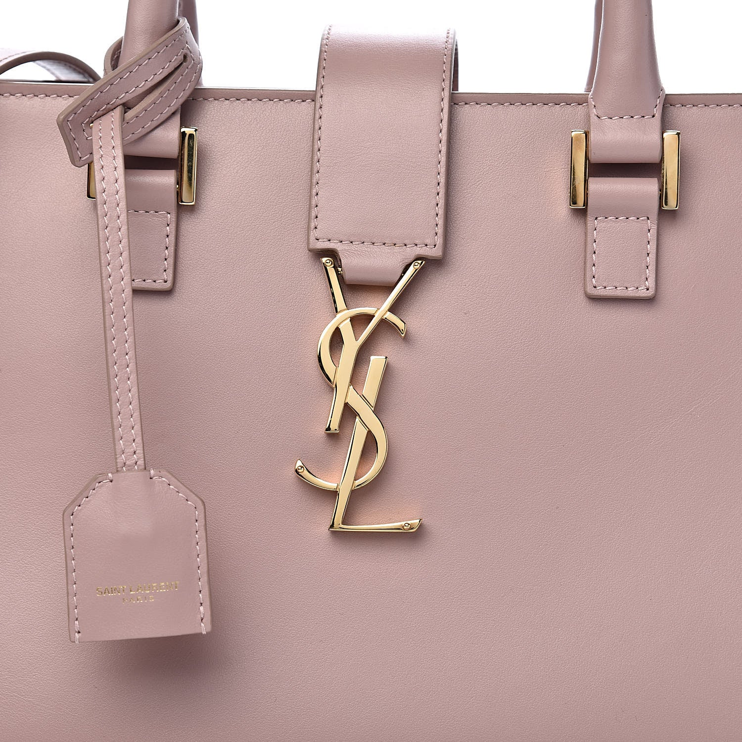 Saint Laurent Calfskin Small Monogram Cabas Pink 10 of 10