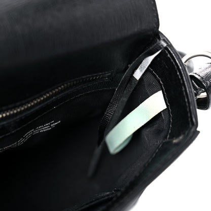 Off-White Saffiano For Display Only Binder Clip Shoulder Bag Black 18 of 21