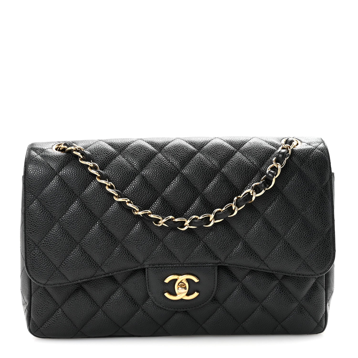 Chanel Caviar Quilted Jumbo Double Flap Black 1 of 10