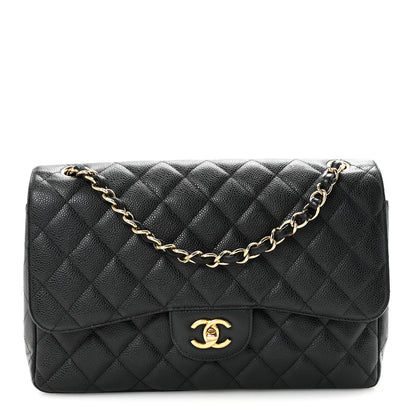 Chanel Caviar Quilted Jumbo Double Flap Black 1 of 10