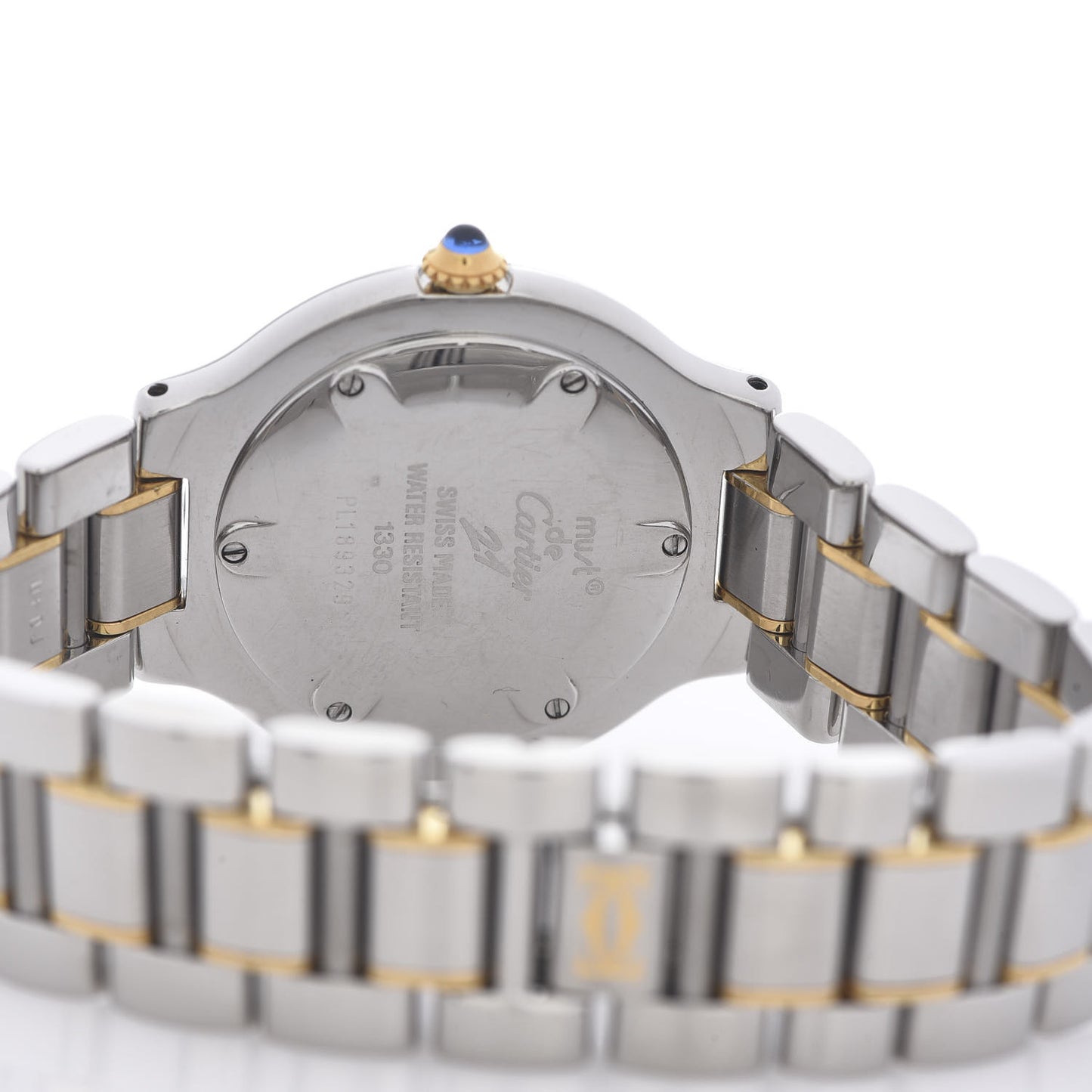 Stainless Steel 18K Yellow Gold 28mm Must De 21 Quartz Watch