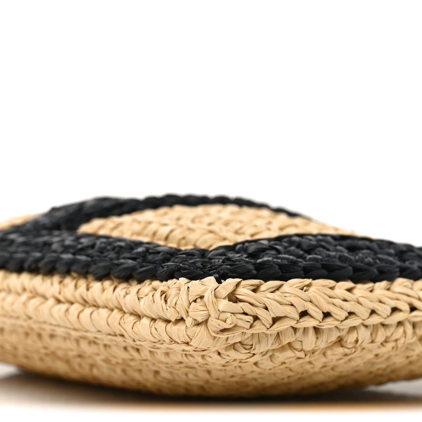 Raffia Viva Superstar Clutch Naturale Black