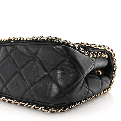 Chanel Crumpled Calfskin Medium Chain All Over Flap Black 10 of 10