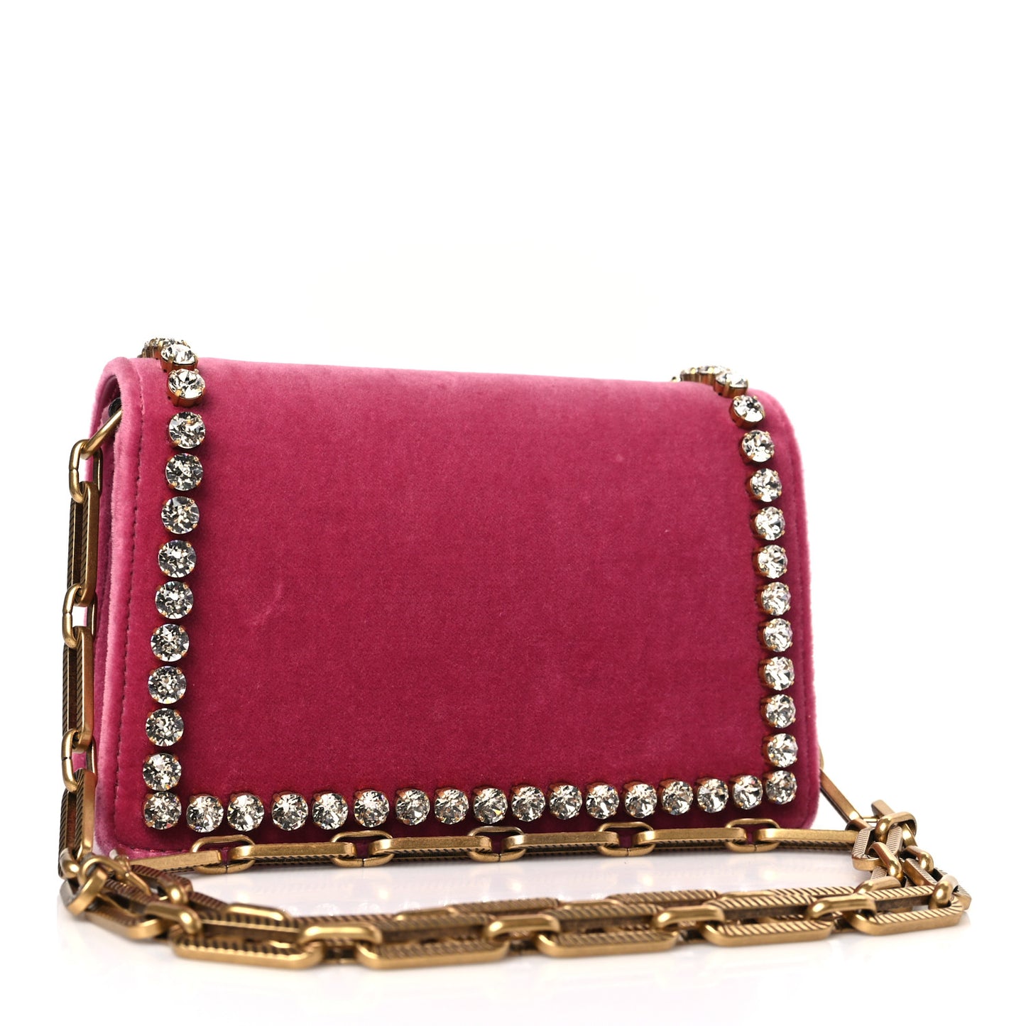 Velvet Crystal Mini Bee Broadway Shoulder Bag Light Raspberry Rose