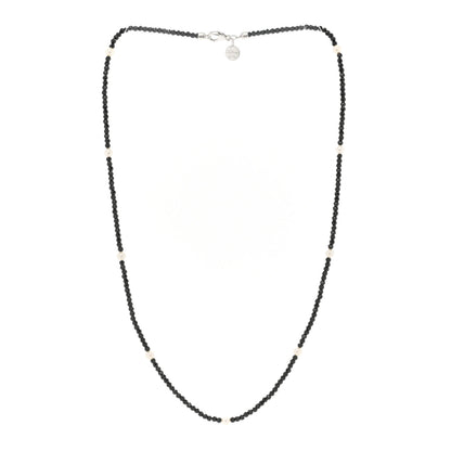 Tiffany Sterling Silver Black Spinel Pearl Ziegfeld Bead Necklace 2 of 3