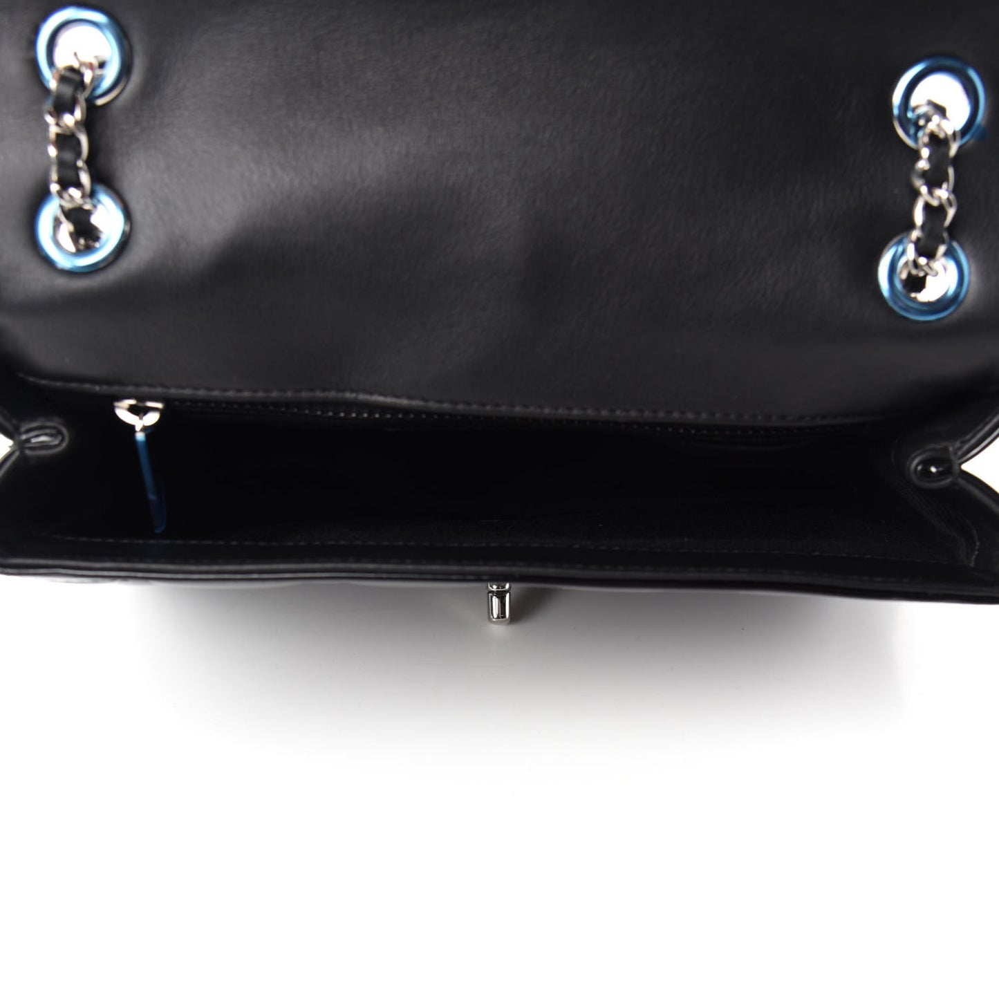 Patent Quilted Small Coco Shine Flap Black